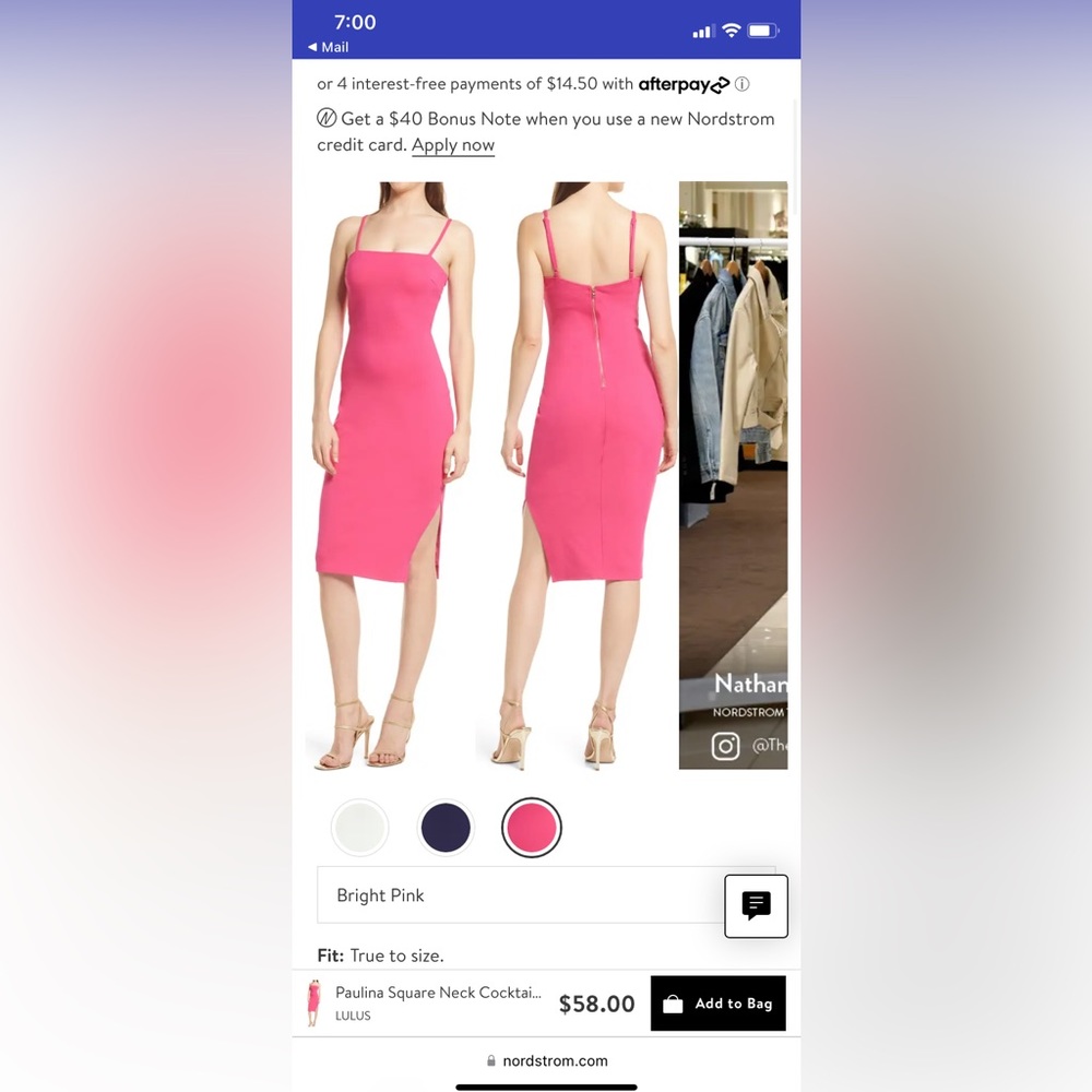 Lulus Paulina Square Neck Cocktail Sheath Dress